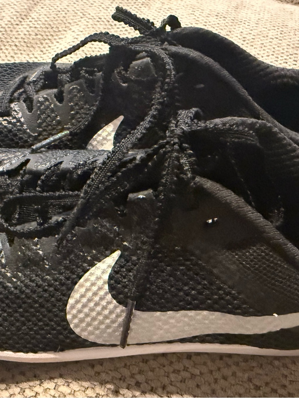 Nike Black Sneakers with White Swoosh